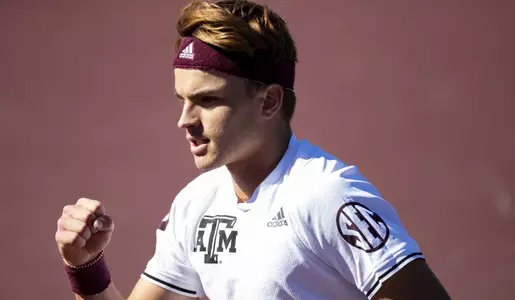 COLLEGE STATION, TX - 20220129 - Texas A&M Aggies Men's Tennis vs. UCLA Bruins