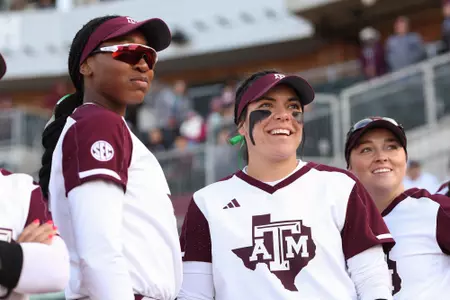 COLLEGE STATION, TX - March 17, 2023 - Infielder Trinity Cannon #6 of the Texas A&M Aggies during the game between the Georgia Bulldogs and the Texas A&M Aggies at Davis Diamond in College Station, TX. Photo By Evan Pilat/Texas A&M Athletics