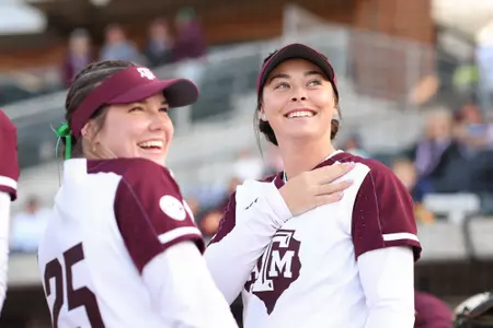 COLLEGE STATION, TX - March 17, 2023 - Outfielder Allie Enright #33 of the Texas A&M Aggies during the game between the Georgia Bulldogs and the Texas A&M Aggies at Davis Diamond in College Station, TX. Photo By Evan Pilat/Texas A&M Athletics
