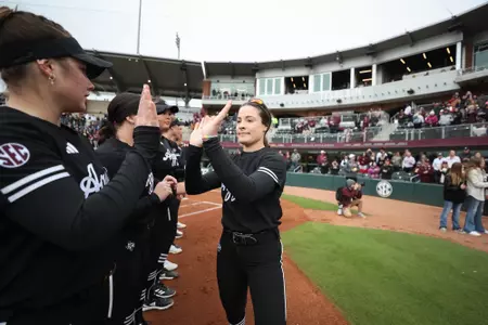 COLLEGE STATION, TX - March 18, 2023 - Catcher/Outfielder Riley Valentine #27 of the Texas A&M Aggies during the game between the Georgia Bulldogs and the Texas A&M Aggies at Davis Diamond in College Station, TX. Photo By Evan Pilat/Texas A&M Athletics
