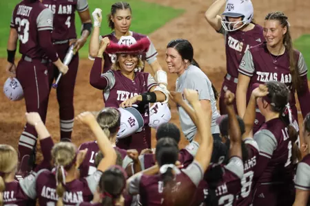 COLLEGE STATION, TX - March 22, 2023 - Infielder Rylen Wiggins #2 of the Texas A&M Aggies during the game between the LA Tech Bulldogs and the Texas A&M Aggies at Davis Diamond in College Station, TX. Photo By Evan Pilat/Texas A&M Athletics