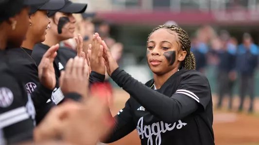 COLLEGE STATION, TX - March 18, 2023 - Outfielder Star Ferguson #89 of the Texas A&M Aggies during the game between the Georgia Bulldogs and the Texas A&M Aggies at Davis Diamond in College Station, TX. Photo By Evan Pilat/Texas A&M Athletics