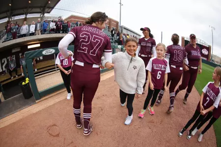 COLLEGE STATION, TX - March 29, 2023 - Catcher/Outfielder Riley Valentine #27 of the Texas A&M Aggies during the game between the Incarnate Word Cardinals and the Texas A&M Aggies at Davis Diamond in College Station, TX. Photo By Evan Pilat/Texas A&M Athletics