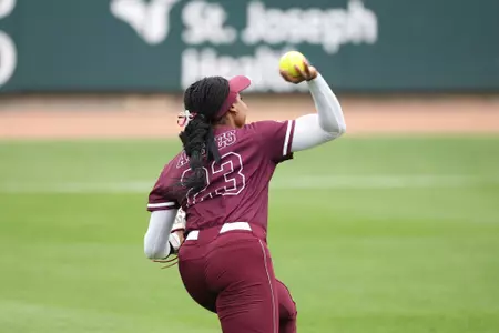 COLLEGE STATION, TX - March 29, 2023 - Outfielder Morgan Smith #23 of the Texas A&M Aggies during the game between the Incarnate Word Cardinals and the Texas A&M Aggies at Davis Diamond in College Station, TX. Photo By Evan Pilat/Texas A&M Athletics