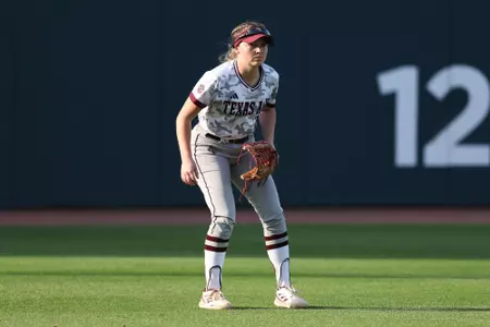 COLLEGE STATION, TX - April 12, 2023 - Outfielder Paige Lott #7 of Texas A&M Aggies during the game between the Louisiana Ragin' Cajuns and the Texas A&M Aggies at Davis Diamond in College Station, TX. Photo By Evan Pilat/Texas A&M Athletics