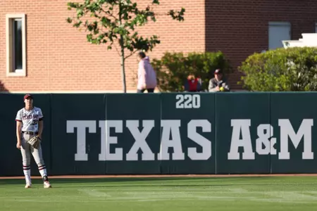 COLLEGE STATION, TX - April 12, 2023 - Outfielder Allie Enright #33 of the Texas A&M Aggies during the game between the Louisiana Ragin' Cajuns and the Texas A&M Aggies at Davis Diamond in College Station, TX. Photo By Evan Pilat/Texas A&M Athletics