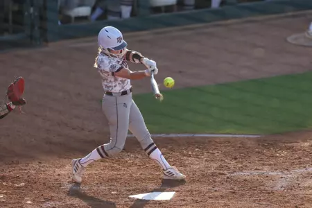 COLLEGE STATION, TX - April 12, 2023 - Outfielder Paige Lott #7 of Texas A&M Aggies during the game between the Louisiana Ragin' Cajuns and the Texas A&M Aggies at Davis Diamond in College Station, TX. Photo By Evan Pilat/Texas A&M Athletics