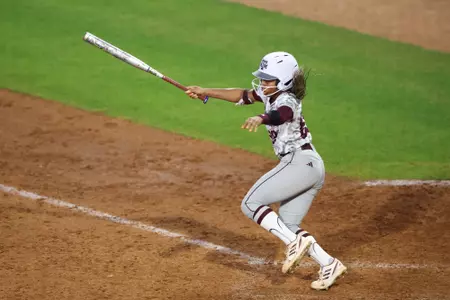 COLLEGE STATION, TX - April 12, 2023 - Outfielder Star Ferguson #89 of the Texas A&M Aggies during the game between the Louisiana Ragin' Cajuns and the Texas A&M Aggies at Davis Diamond in College Station, TX. Photo By Evan Pilat/Texas A&M Athletics