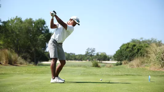 Phichaksn Maichon tees off in SEC Championship semifinal action