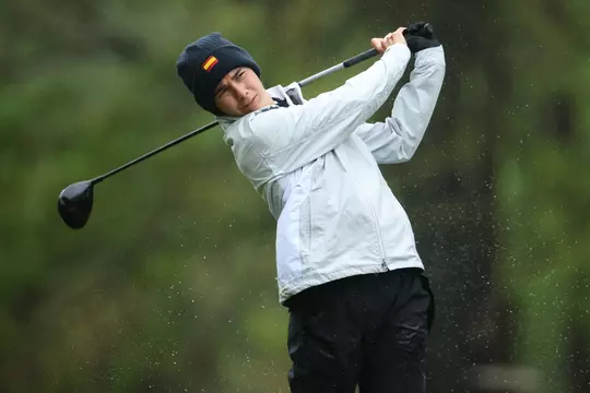 HOOVER, AL - April 13, 2023 - Blanca Fernández García-Poggio of the Texas A&M Aggies during the SEC Women's Golf Championship at Greystone Golf and Country Club in Hoover, AL. Photo By Ethan Mito/Texas A&M Athletics