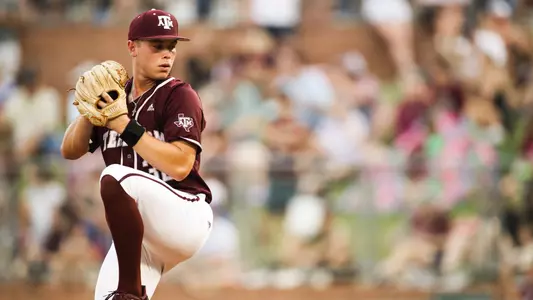 COLLEGE STATION, TX - May 06, 2023 - Outfielder Brad Rudis #32 of the Texas A&M Aggies during the game between the Florida Gators and the Texas A&M Aggies at Blue Bell Park in College Station, TX. Photo By Hayden Carroll/Texas A&M Athletics