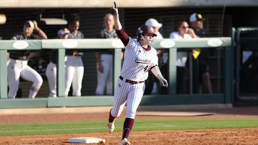 COLLEGE STATION, TX - April 30, 2023 - Catcher Julia Cottrill #42 of the Texas A&M Aggies during the game between the Missouri Tigers and the Texas A&M Aggies at Davis Diamond in College Station, TX. Photo By Evan Pilat/Texas A&M Athletics