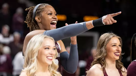 COLLEGE STATION, TX - February 23, 2023 - Forward Janiah Barker #2 of the Texas A&M Aggies during the game between the Kentucky Wildcats and the Texas A&M Aggies at Reed Arena in College Station, TX. Photo By Ethan Mito/Texas A&M Athletics