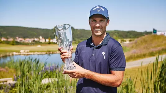 Andrea Pavan poses with the trophy after winning the D+D Real Czech Challenge