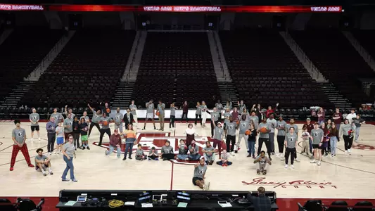 COLLEGE STATION, TX - December 20, 2022 - during Buzz?s bunch community service event at Reed Arena in College Station, TX. Photo By Craig Bisacre/Texas A&M Athletics