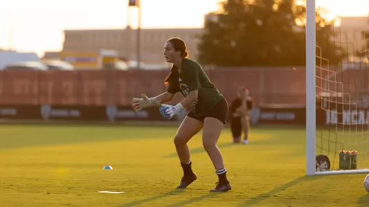 COLLEGE STATION, TX - August 01, 2023 -  Goalkeeper Grace McClellan #25 of the Texas A&M Aggies during soccer practice in College Station, TX. Photo By Evan Pilat/Texas A&M Athletics