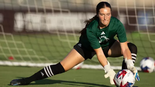 COLLEGE STATION, TX - August 03, 2023 - Goalkeeper Grace McClellan #25 of the Texas A&M Aggies during practice at Ellis Field in College Station, TX. Photo By Evan Pilat/Texas A&M Athletics