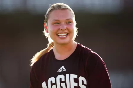 COLLEGE STATION, TX - August 17, 2023 - Defender/Midfielder Quinn Cornog #34 of the Texas A&M Aggies during the game between the Florida State Seminoles and the Texas A&M Aggies at Ellis Field in College Station, TX. Photo By Ethan Mito/Texas A&M Athletics