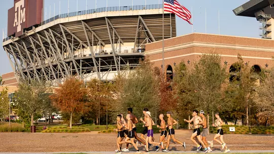 Men's Cross Country Practice campus run