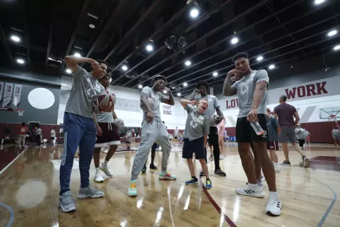COLLEGE STATION, TX - August 05, 2023 - during menÕs basketball BuzzÕs Bunch event in College Station, TX. Photo By Wesley Bowers/Texas A&M Athletics
