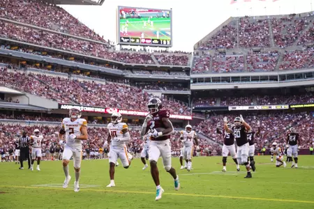 COLLEGE STATION, TX - September 16, 2023 - Running back Rueben Owens #2 of the Texas A&M Aggies during the game between the ULM Warhawks and the Texas A&M Aggies at Kyle Field in College Station, TX. Photo By Brendall O'Banon/Texas A&M Athletics
