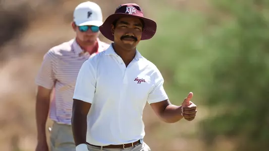 SCOTTSDALE, AZ - May 28, 2023 - Phichaksn Maichon of the Texas A&M Aggies during the the NCAA Golf Championships at Grayhawk Golf Course in Scottsdale, AZ. Photo By Ethan Mito/Texas A&M Athletics