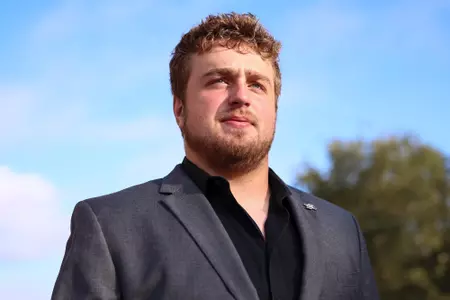 COLLEGE STATION, TX - September 23, 2023 - Offensive lineman Trey Zuhn III #60 of the Texas A&M Aggies during the game between the Auburn Tigers and the Texas A&M Aggies at Kyle Field in College Station, TX. Photo By Craig Bisacre/Texas A&M Athletics