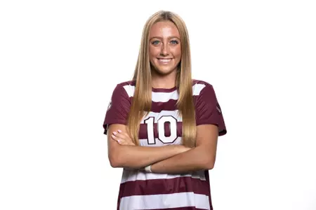 COLLEGE STATION, TX - July 20, 2023 - Midfielder Grace Ivey #10 of the Texas A&M Aggies during Texas A&M Aggies Soccer photo day in College Station, TX. Photo By Ethan Mito/Texas A&M Athletics