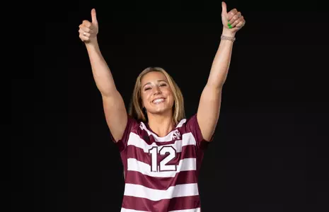 COLLEGE STATION, TX - July 20, 2023 - Midfielder Reese Rupe #12 of the Texas A&M Aggies during Texas A&M Aggies Soccer photo day in College Station, TX. Photo By Aiden Shertzer/Texas A&M Athletics