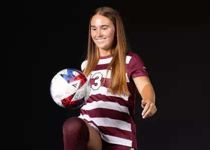 COLLEGE STATION, TX - July 20, 2023 - Midfielder/Defender Mia Pante #13 of the Texas A&M Aggies during Texas A&M Aggies Soccer photo day in College Station, TX. Photo By Aiden Shertzer/Texas A&M Athletics
