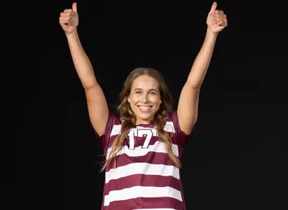 COLLEGE STATION, TX - July 20, 2023 - Forward/Defender Lauren Geczik #17 of the Texas A&M Aggies during Texas A&M Aggies Soccer photo day in College Station, TX. Photo By Aiden Shertzer/Texas A&M Athletics