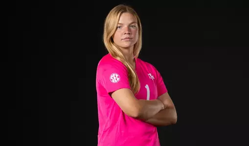 COLLEGE STATION, TX - July 20, 2023 - Goalkeeper Jordyn Gunnarson #1 of the Texas A&M Aggies during Texas A&M Aggies Soccer photo day in College Station, TX. Photo By Aiden Shertzer/Texas A&M Athletics