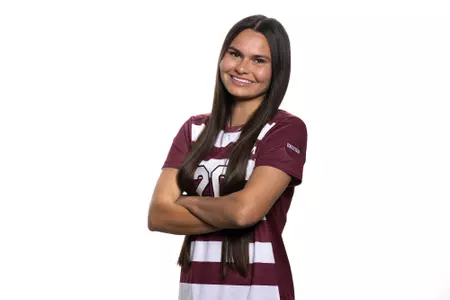 COLLEGE STATION, TX - July 20, 2023 - Defender Olivia Fetzer #20 of the Texas A&M Aggies during Texas A&M Aggies Soccer photo day in College Station, TX. Photo By Ethan Mito/Texas A&M Athletics