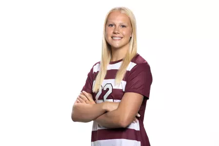 COLLEGE STATION, TX - July 20, 2023 - Defender Margo Matula #22 of the Texas A&M Aggies during Texas A&M Aggies Soccer photo day in College Station, TX. Photo By Ethan Mito/Texas A&M Athletics