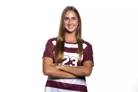 COLLEGE STATION, TX - July 20, 2023 - Midfielder Georgia Leb #23 of the Texas A&M Aggies during Texas A&M Aggies Soccer photo day in College Station, TX. Photo By Ethan Mito/Texas A&M Athletics