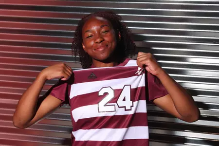 COLLEGE STATION, TX - July 20, 2023 - Forward Taylor Jernigan #24 of the Texas A&M Aggies during Texas A&M Aggies Soccer photo day in College Station, TX. Photo By Evan Pilat/Texas A&M Athletics