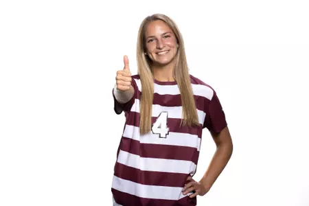 COLLEGE STATION, TX - July 20, 2023 - Midfielder/Defender Adysen Armenta #4 of the Texas A&M Aggies during Texas A&M Aggies Soccer photo day in College Station, TX. Photo By Ethan Mito/Texas A&M Athletics