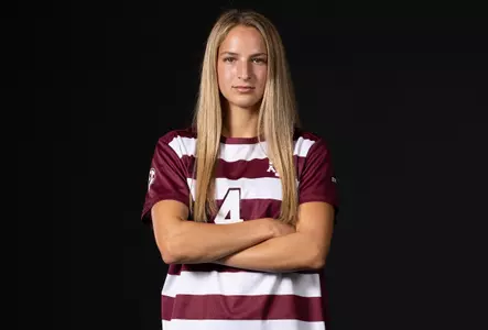 COLLEGE STATION, TX - July 20, 2023 - Midfielder/Defender Adysen Armenta #4 of the Texas A&M Aggies during Texas A&M Aggies Soccer photo day in College Station, TX. Photo By Aiden Shertzer/Texas A&M Athletics