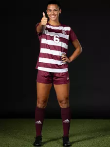 COLLEGE STATION, TX - July 20, 2023 - Forward/Midfielder Andersen Williams #6 of the Texas A&M Aggies during Texas A&M Aggies Soccer photo day in College Station, TX. Photo By Aiden Shertzer/Texas A&M Athletics