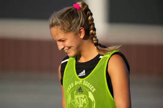 COLLEGE STATION, TX - August 03, 2023 - Midfielder/Defender Adysen Armenta #4 of the Texas A&M Aggies during practice at Ellis Field in College Station, TX. Photo By Evan Pilat/Texas A&M Athletics