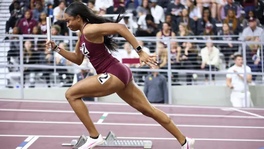COLLEGE STATION, TX - January 13, 2024 - During the McFerrin Invitational at R.A. “Murray” Fasken ’38 Indoor Track in College Station, TX. Photo By Aiden Shertzer/Texas A&M Athletics