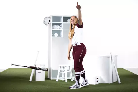 COLLEGE STATION, TX - January 09, 2024 - Reagan Jones #23 of the Texas A&M Aggies during Texas A&M Aggies Softball photo day in College Station, TX. Photo By Evan Pilat/Texas A&M Athletics