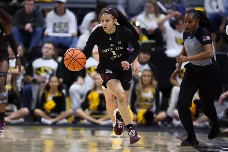 COLUMBIA, MO - January 25, 2024 - Guard Endyia Rogers #1 of the Texas A&M Aggies during the game between the Missouri Tigers and the Texas A&M Aggies at Mizzou Arena in Columbia, MO. Photo By Ethan Mito/Texas A&M Athletics