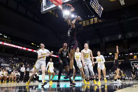 COLUMBIA, MO - January 25, 2024 - Guard Sahara Jones #24 of the Texas A&M Aggies during the game between the Missouri Tigers and the Texas A&M Aggies at Mizzou Arena in Columbia, MO. Photo By Ethan Mito/Texas A&M Athletics