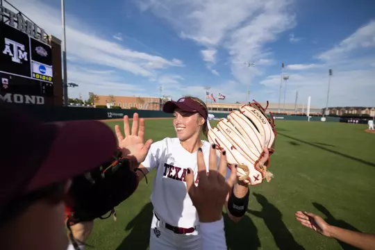 COLLEGE STATION, TX - October 06, 2023 - Scout Lovell #21 of the Texas A&M Aggies during the game between the Texas State Bobcats and the Texas A&M Aggies at Davis Diamond in College Station, TX. Photo By Evan Pilat/Texas A&M Athletics