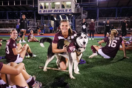 NEW BRITAIN, CT - September 12, 2024 - Forward Allison Lowrey #35 of the Texas A&M Aggies during the game between the Central Connecticut State Blue Devils and the Texas A&M Aggies at CCSU Soccer Field in New Britain, CT. Photo By Ethan Mito/Texas A&M Athletics