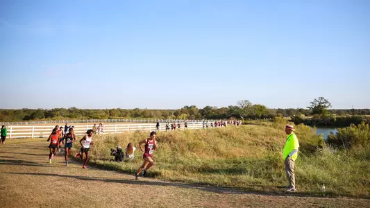 COLLEGE STATION, TX - October 18, 2024 - Aiden Gonzalez-Rodiles of the Texas A&M Aggies during the Arturo Barrios Invitational at Watts Cross Country Course in College Station, TX. Photo By Jonathan Taffet/Texas A&M Athletics