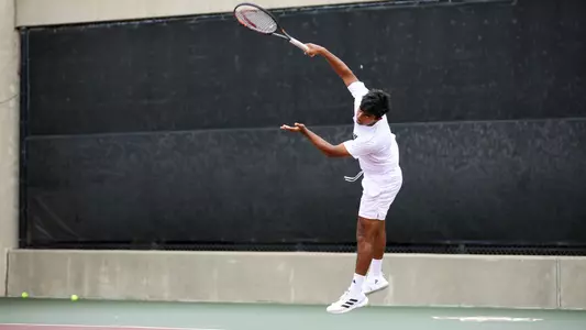 COLLEGE STATION, TX - May 04, 2024 - Ritesh Patil of the Texas A&M Aggies during the game between the San Diego Toreros and the Texas A&M Aggies at Mitchell Tennis Center in College Station, TX. Photo By Aiden Shertzer/Texas A&M Athletics
