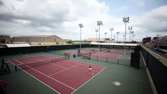 COLLEGE STATION, TX - May 04, 2024 - during the Women's Tennis NCAA Championship 1st Round game between the Texas A&M Corpus Christi Islanders and the Texas A&M Aggies at Mitchell Tennis Center in College Station, TX. Photo By Craig Bisacre/Texas A&M Athletics