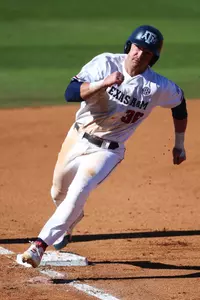 COLLEGE STATION, TX - February 18, 2024 - Pitcher Jett Johnston #36 of the Texas A&M Aggies during the game between the McNeese St. Cowboys and the Texas A&M Aggies at Blue Bell Park in College Station, TX. Photo By Wesley Bowers/Texas A&M Athletics
